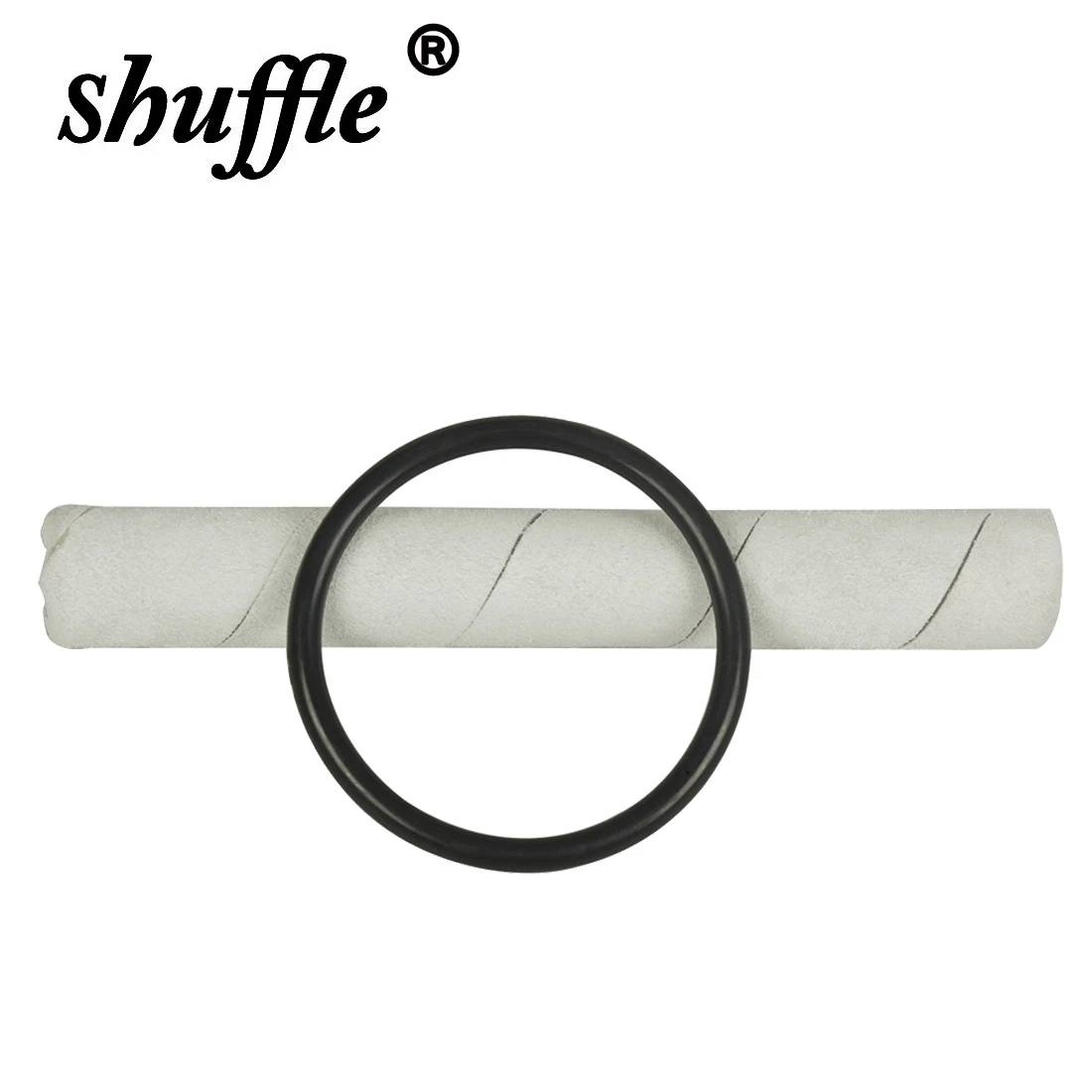 Batidor de bolas redondas de piel de oveja para campanas de cristal, cuenco de música profesional, meditación de Yoga con anillo de goma