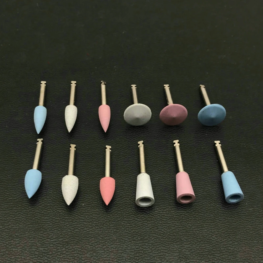 6Pcs Dentistry Silicone Grinding Heads Dental Composite Polishing Tools For Low-speed Machine Polishing Dentist Lab Materials