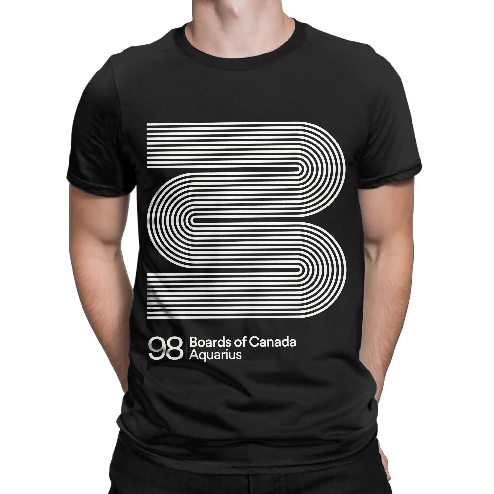 Boards of Canada Aquarius Graphic 100% Cotton T-Shirt Boards of Canada Tees Tops For Men