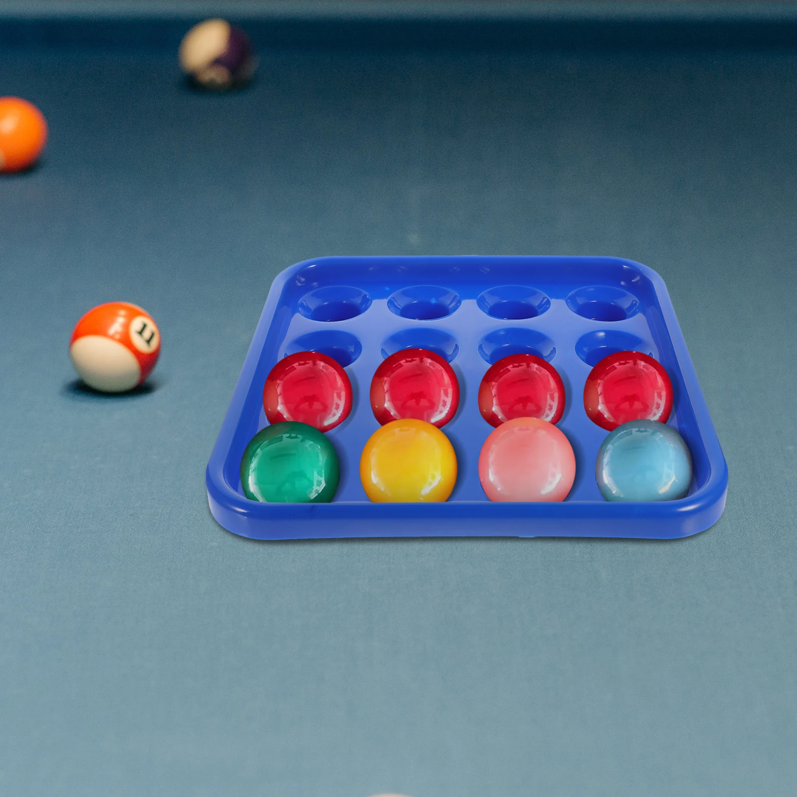 

16 Balls Plastic Pool Ball Tray Sturdy Billiard Ball Holder Storage Tray For Home Room Club Desktop Organizing