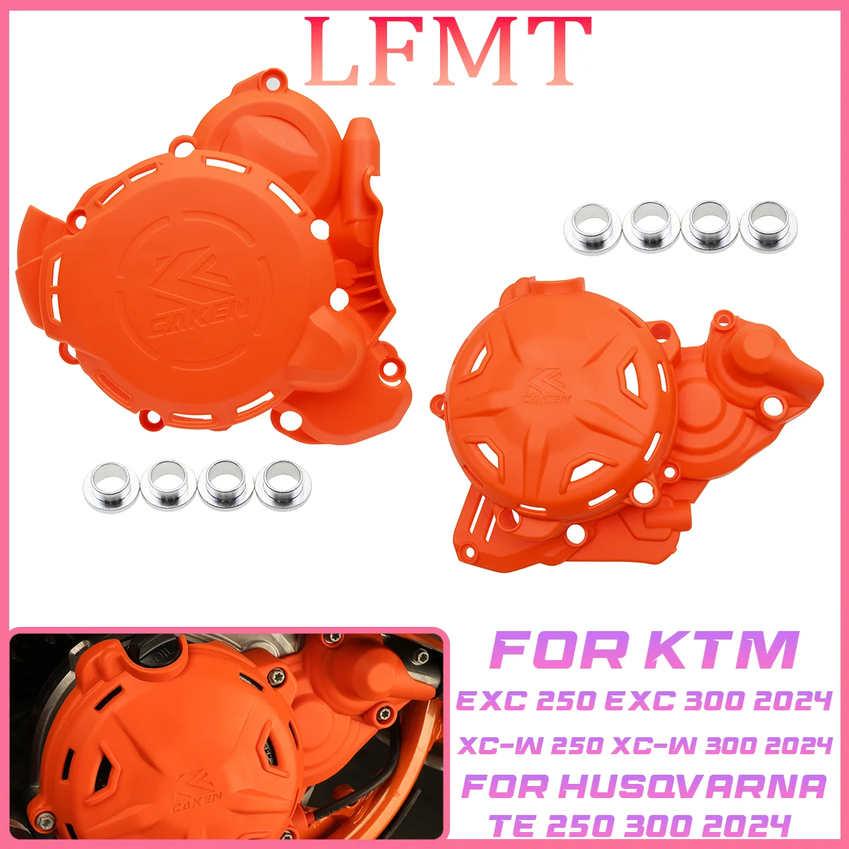

Engine Ignition Clutch Cover Protector Guard 2025 For KTM EXC250 EXC300 XCW250 XCW300 For Husqvarna TE 250 300 PRO