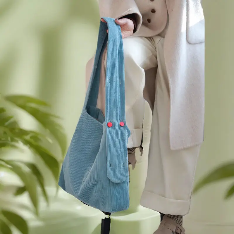 Miyagawa koreańska torba sztruksowa 2024 nowe torby na jedno ramię Crossbody w stylu Instagram na co dzień o dużej pojemności dla kobiet