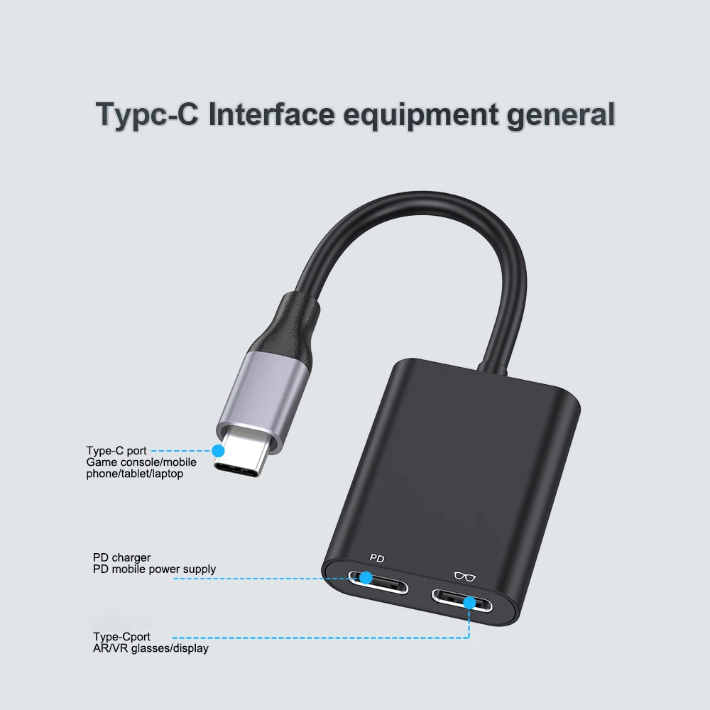 RGEEK 2 in 1 USB C PD 100W HUB Docking Station & Data Transfer Multiport Adapter 10Gbps for AR Glasses Phone Tablet Laptop PC