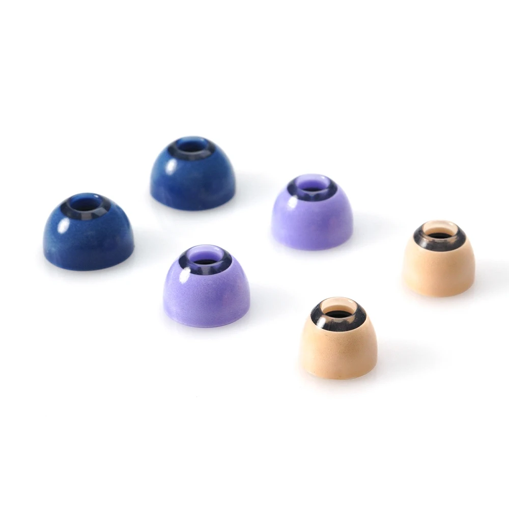 JUZEAR Render Pro – wkładki do słuchawek, trójwarstwowe, hybrydowe, wykonane z płynnego silikonu i pianki z pamięcią kształtu, przeznaczone do słuchawek dousznych (IEM), pasują do końcówek o średnicy — 2