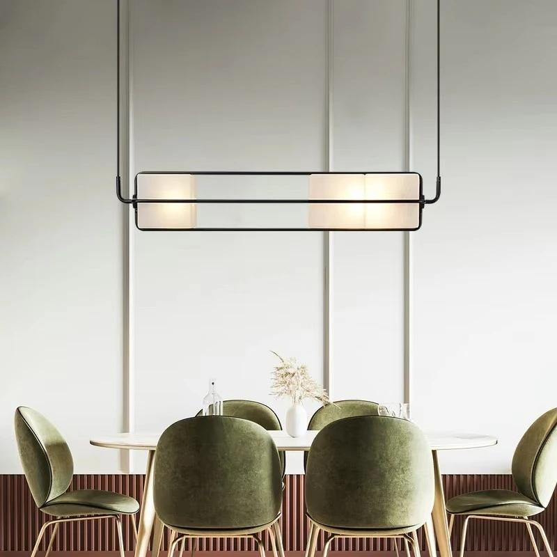 Nordic Modern Design Glass E14 Pendant Lamp Minimalism Light Luxury Restaurant Living Room Home Decor Chandelier Bedroom Led