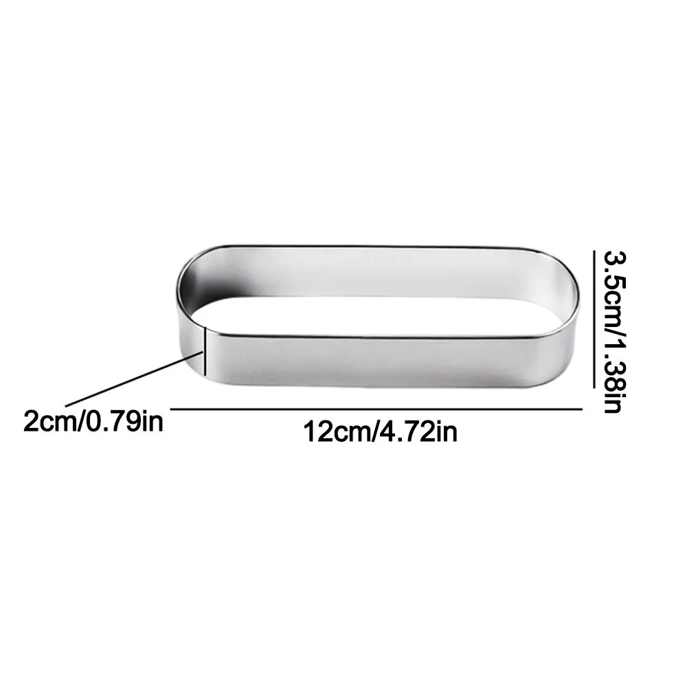 

Durable Stainless Steel Oval Cake Rings Multipurpose DIY Cake Ring Molds Mousse Baking Mold Tiramisu Puff Pastry Baking Tools