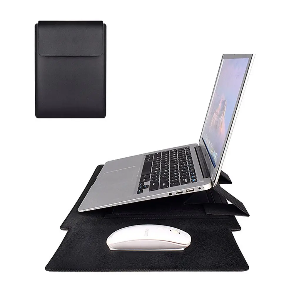 

11 13 15 Colorful Pouch Notebook Computer Laptop Bag Stand Case PU Leather Ultrabook Sleeve For Xiaomi Dell Lenovo Huawei