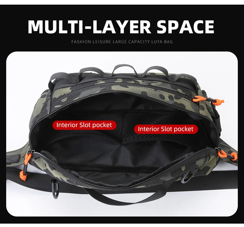 Angeln Brust Taille Tasche Taktische Outdoor Reise Sport Angeln Locken Taschen Jagd Camping Wandern Radfahren Pack Molle Rig Beutel – Detail 11