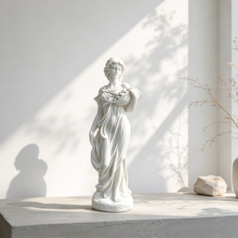 Classical Venus Statue, Intricate Floral Sculpture, Greek Myth Decor, Indoor Outdoor Ornament for Garden & Living Room