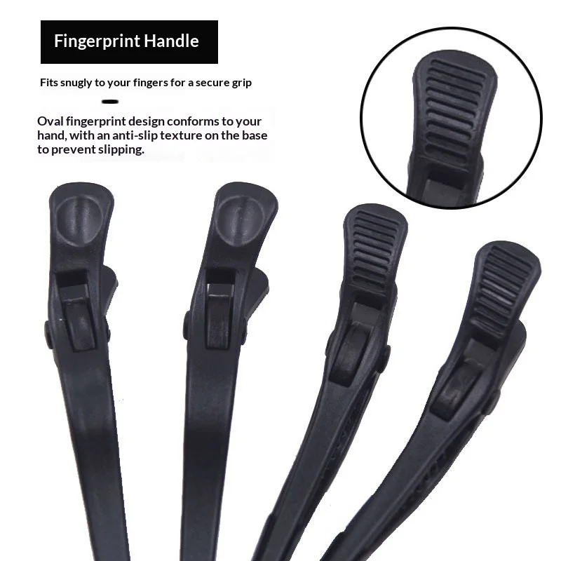 5/10pcs Plastic Black Hair Clips Anti Slip Heat Resistant Duckbill Section Clips For Hair Care Clip Perm Dyeing Styling Tools
