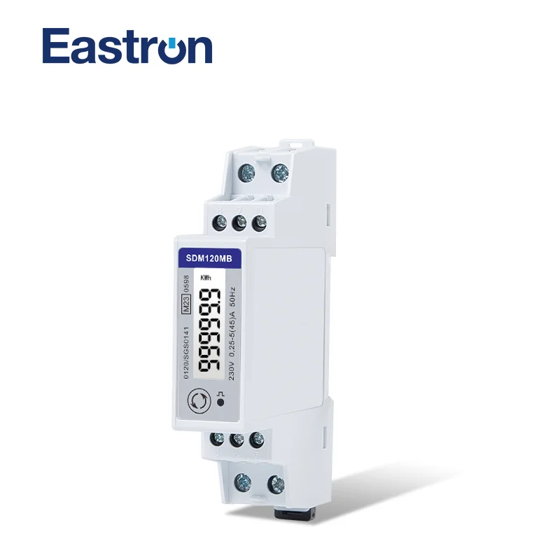 Imagem -02 - Medidor de Energia Trilho Ruído com Mbus e Saída de Pulso Monofásico Fios 545a 230v 50hz 60hz Sdm120mb
