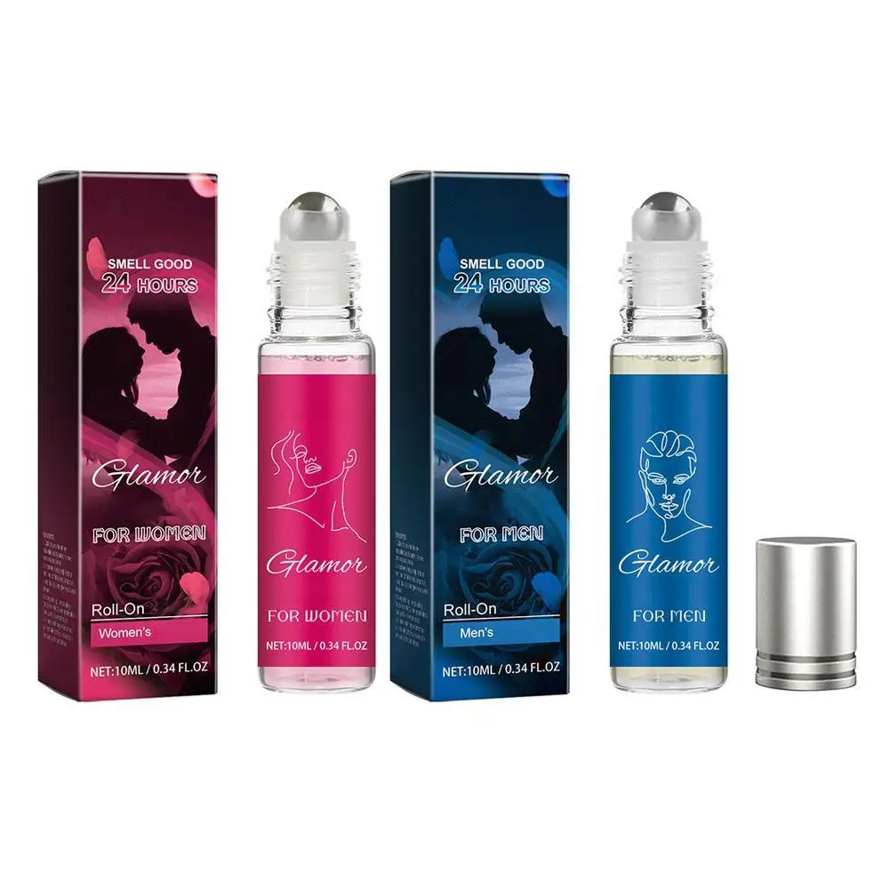 2PC Pheromone Roller Perfume Sex Long Lasting Stimulating Flirting Glamour Dating Fragrance Attraction Erotic Perfume Women Men