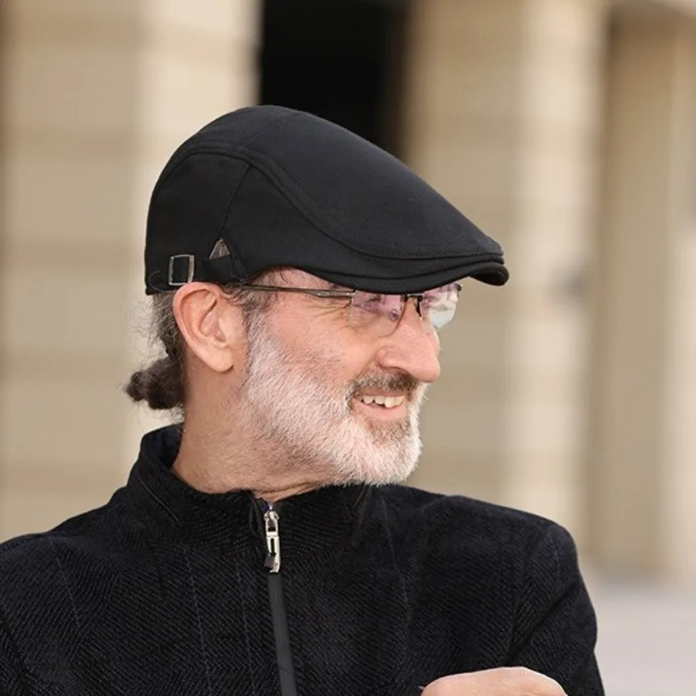 

Casual Adjustable Vintage Berets Hat Painter Solid Color Newsboy Caps Hip Hop Forward Hat Flat Visor Cap Women