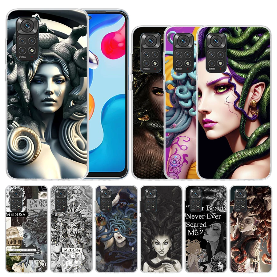 Medusa Greek Mythology Soft Cover for Xiaomi Redmi Note 12 11S 11T 11E 10S 10 Pro Print Phone Case 11 9S 9 9T 8 8T 7 6 5 Plus Co