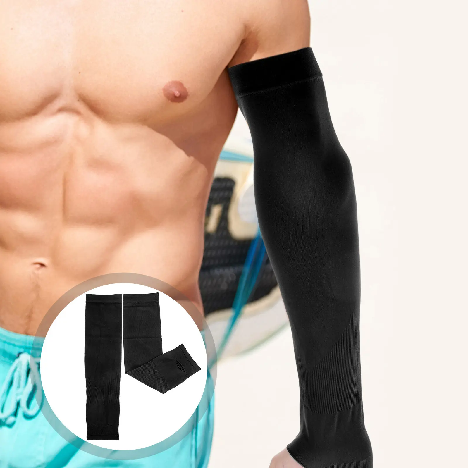 

1 пара солнцезащитных рукавов для защиты от солнца, дышащие, летние, охлаждающие, эластичные, для занятий спортом на открытом воздухе, рыбалки, велоспорта, бега