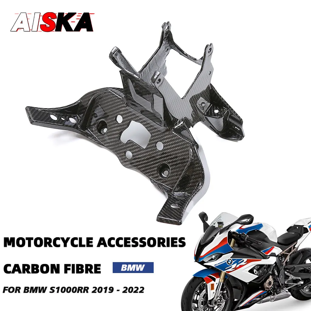 

For BMW S1000RR M1000RR 2019 2020 2021 2022 2023 2024 3K Carbon Fiber Dashboard Bracket Motorcycle Front Holder Cowl Fairing Kit