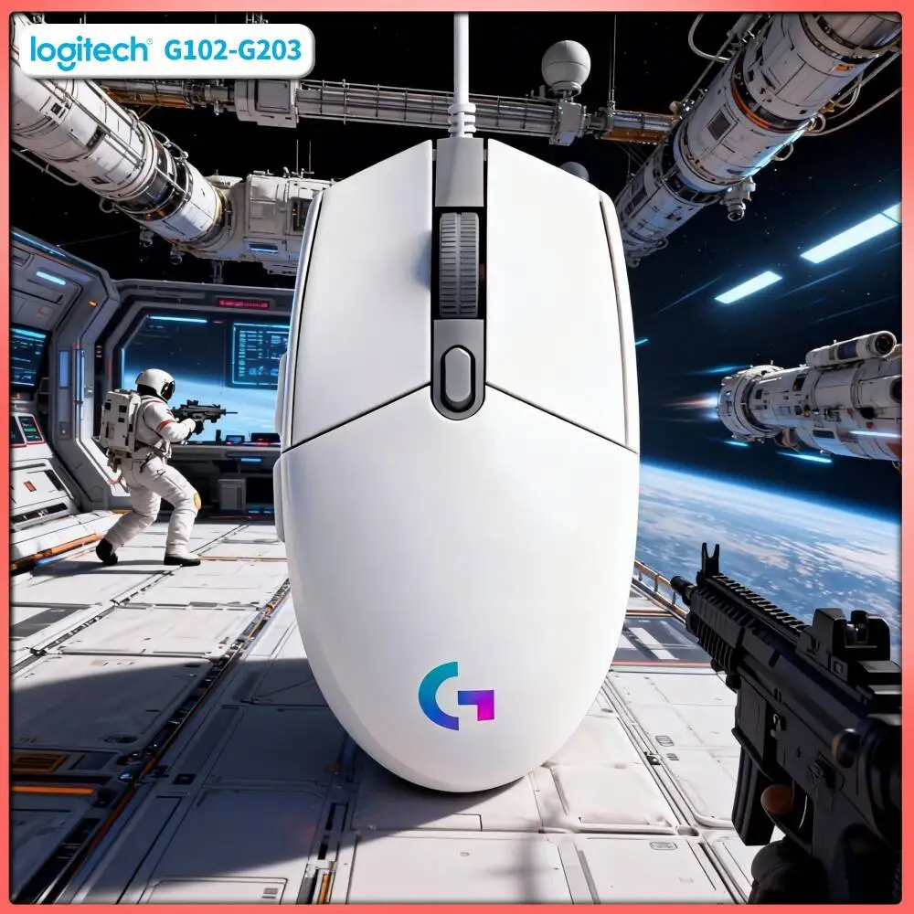 Logitech G102 Gaming Mouse, 8000 DPI Adjustable, LIGHTSYNC RGB, 20M Clicks, 6 Keys for Competitive PC/Mac Gamers