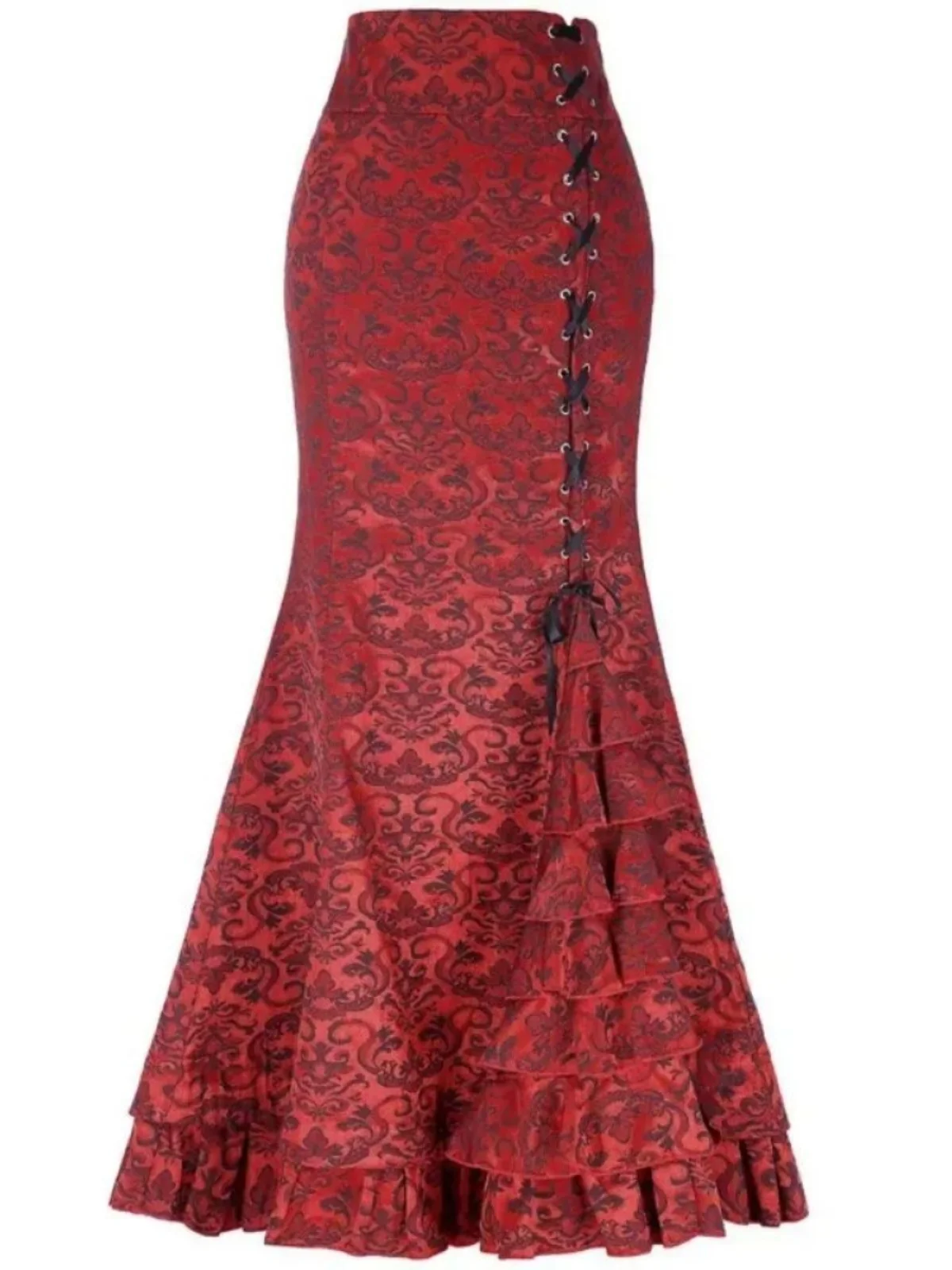 

Side Strap Wrapped Hip Fitail Dr High Waist Street Sle Long Skirt Bodycon Tailored Fi Tail Gown for Young Women