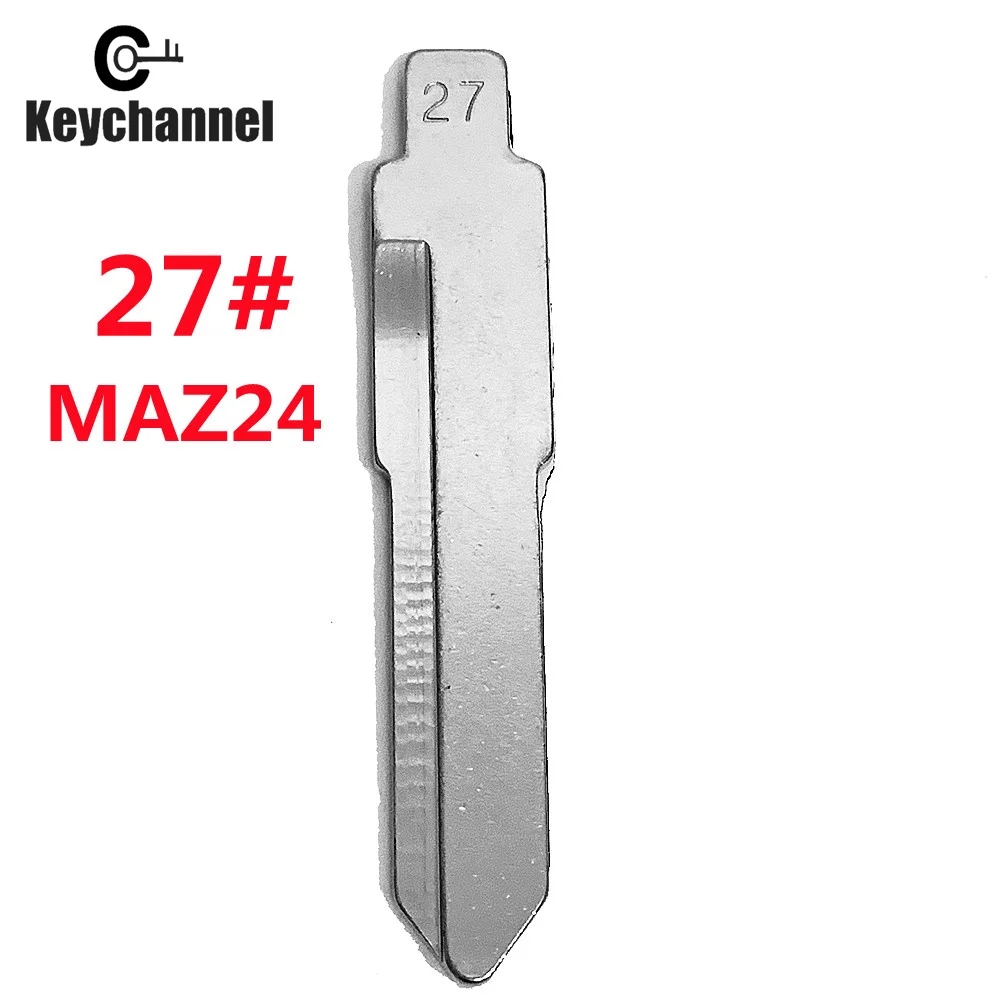 10pcs MAZ24 Car Key Blank 27# KD Key Blade MZA24R Blade for Mazda 2/3/6/323/626/MX5/RX7/RX for KD KEYDIY VVDI Xhorse Flip Remote