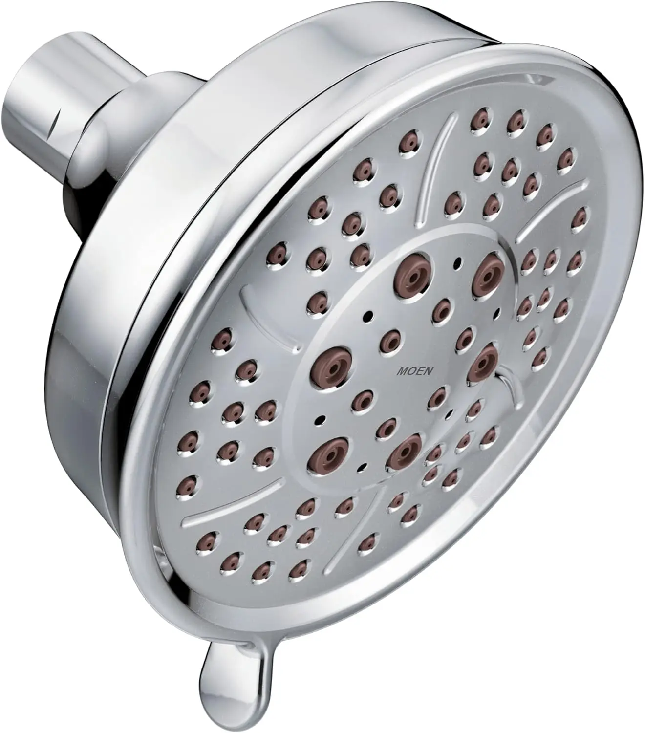 

Chrome 4-Function Showerhead, 4-3/8-Inch Diameter, Adjustable Spray for Enhanced Bathing Experience