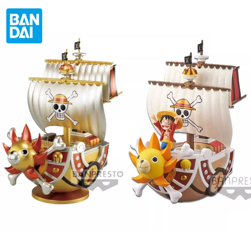 BANDAI Genuine One Piece MEGA WCF Thousand Sunny Ship Luffy Pirate Ship Action Figure Toys For Boys Girls Kids Xmas Gift Model