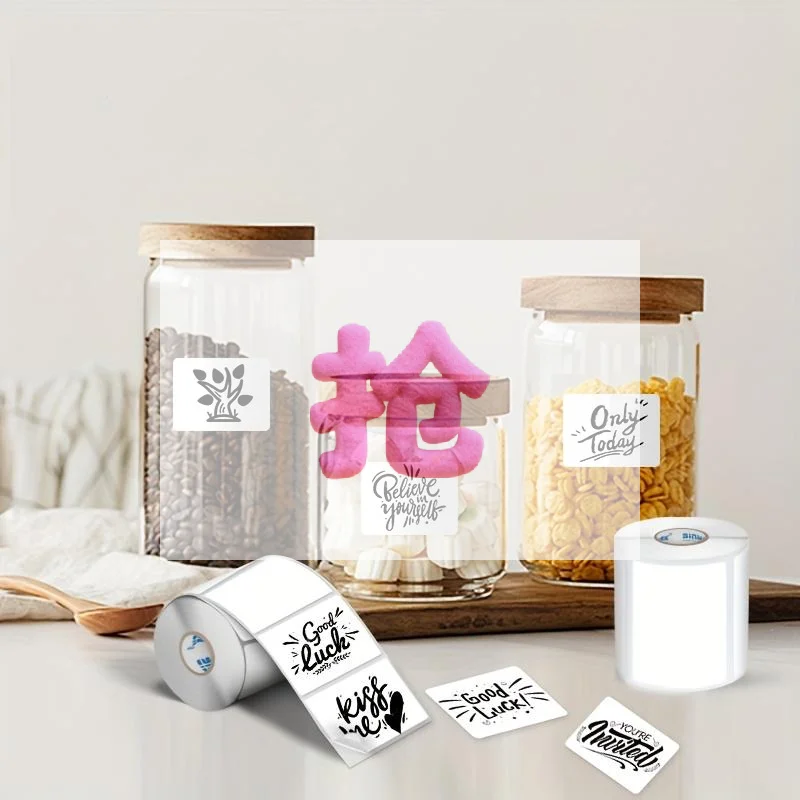 

Цветная термобумага для этикеток, 12 рулонов, для печати штрихкодов и адресных этикеток, самоклеящиеся листы, для лазерных принтеров, для офиса и домашнего использования