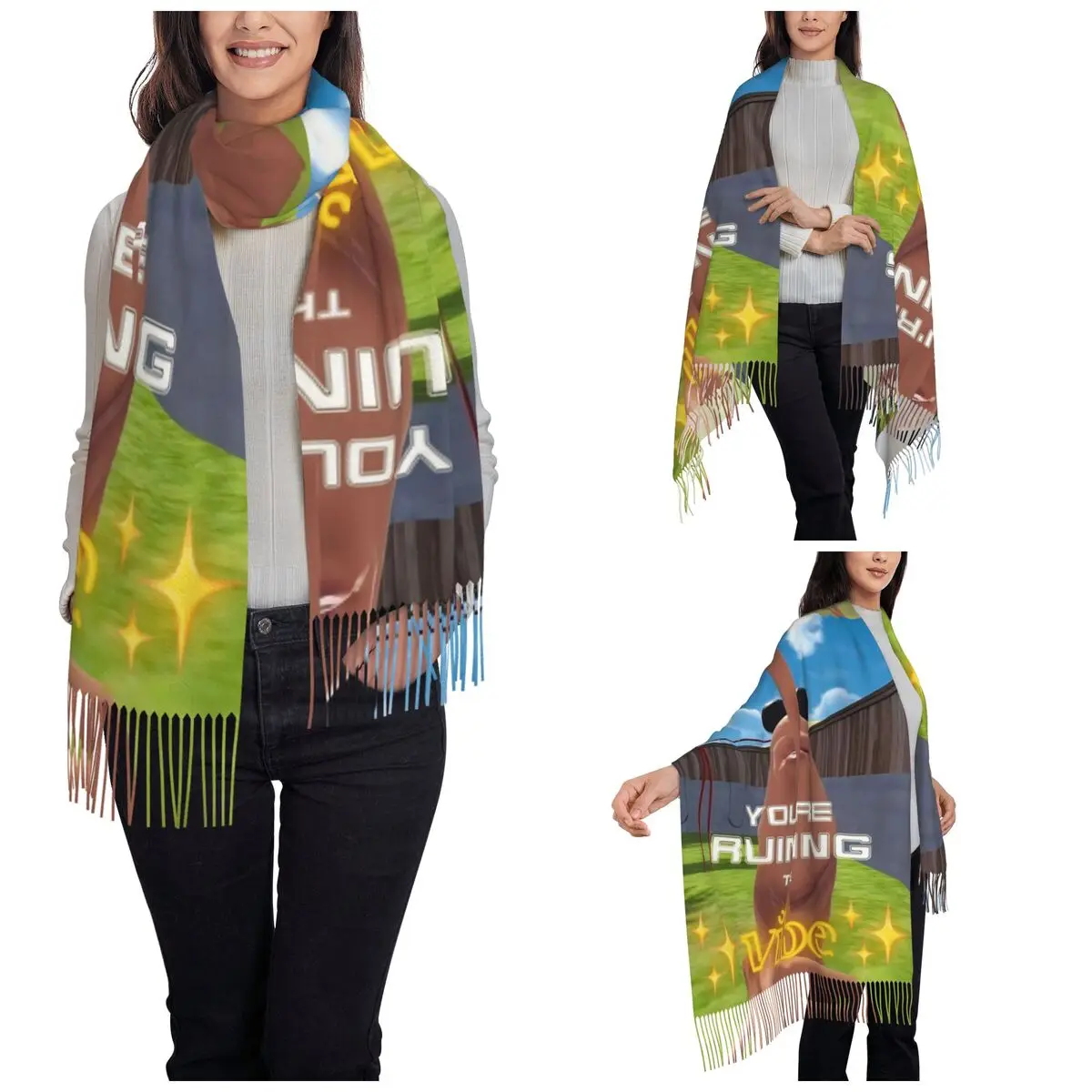 ماركوس الدودة ميمي وشاح للمرأة الدافئة شالات الكشمير والتفاف أنت تدمير فيبي وشاح شال طويل لفستان السهرة