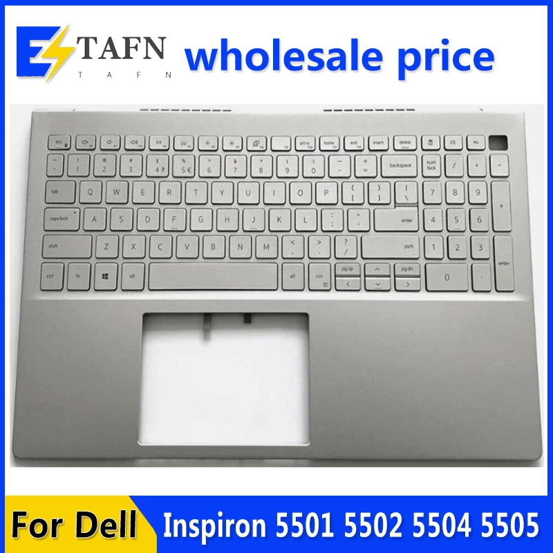 ラップトップの上部カバー,キーボード,英語版,オリジナル,新品,Inspiron 5501, 5502, 5504, 5505