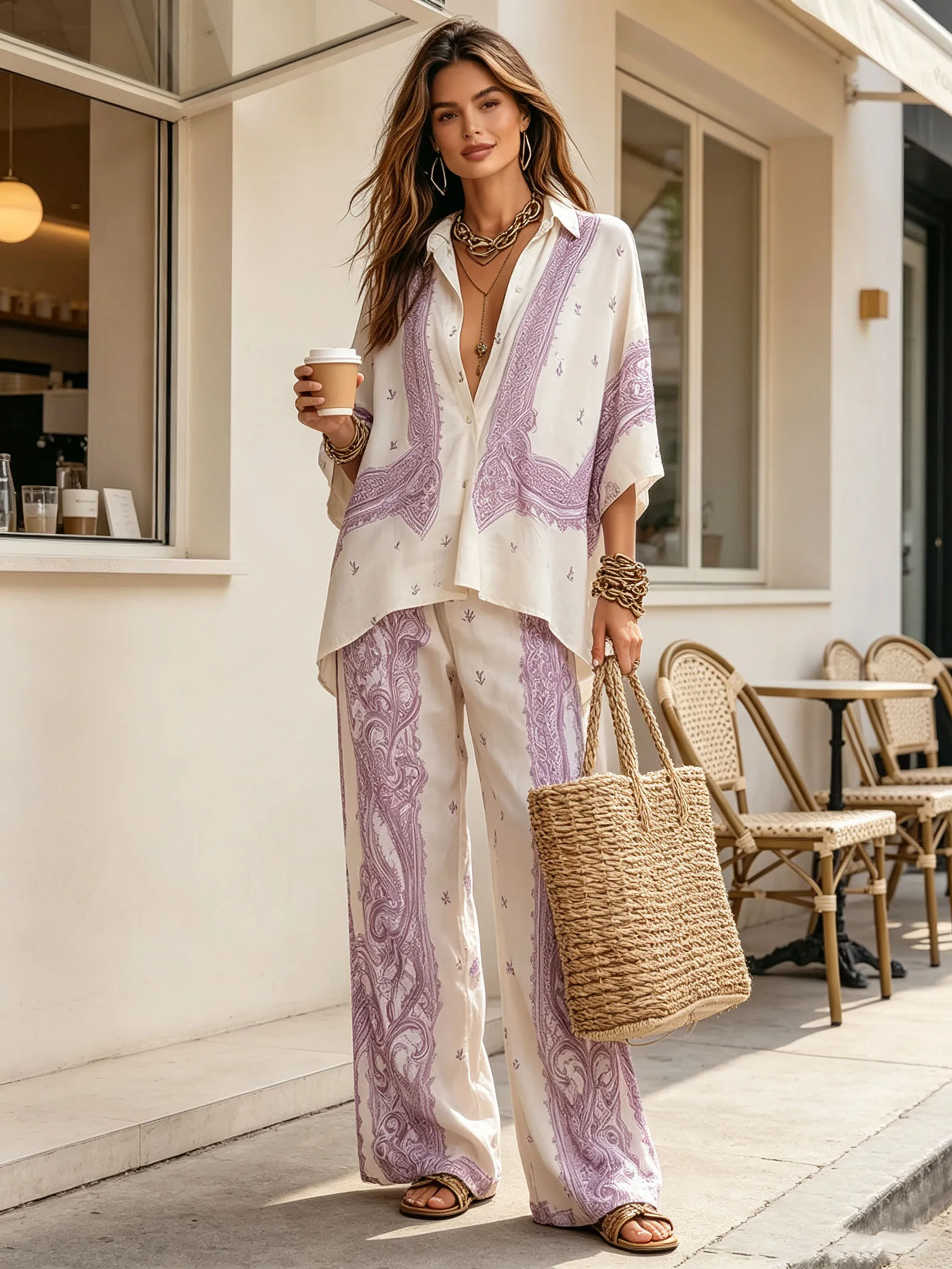 Thumbnail 4 - #24 Womens Wide Leg Pant Sets Deals & Discounts