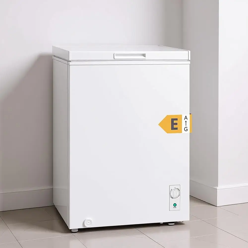 Freistehender Gefrierschrank 99L, umwandelbar in Gefrier-/Kühlschrank, Inverter, 4-Sterne-Bewertung, geeignet für Garagen, Weiß [Energie]