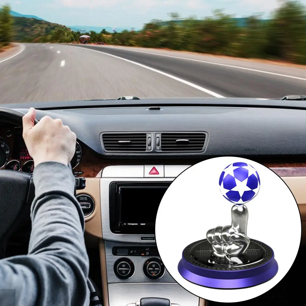 Football Theme Car Air Freshener Long Lasting Fragrance Solar Car Air Freshener with Rotatable Fingertip Football for Auto