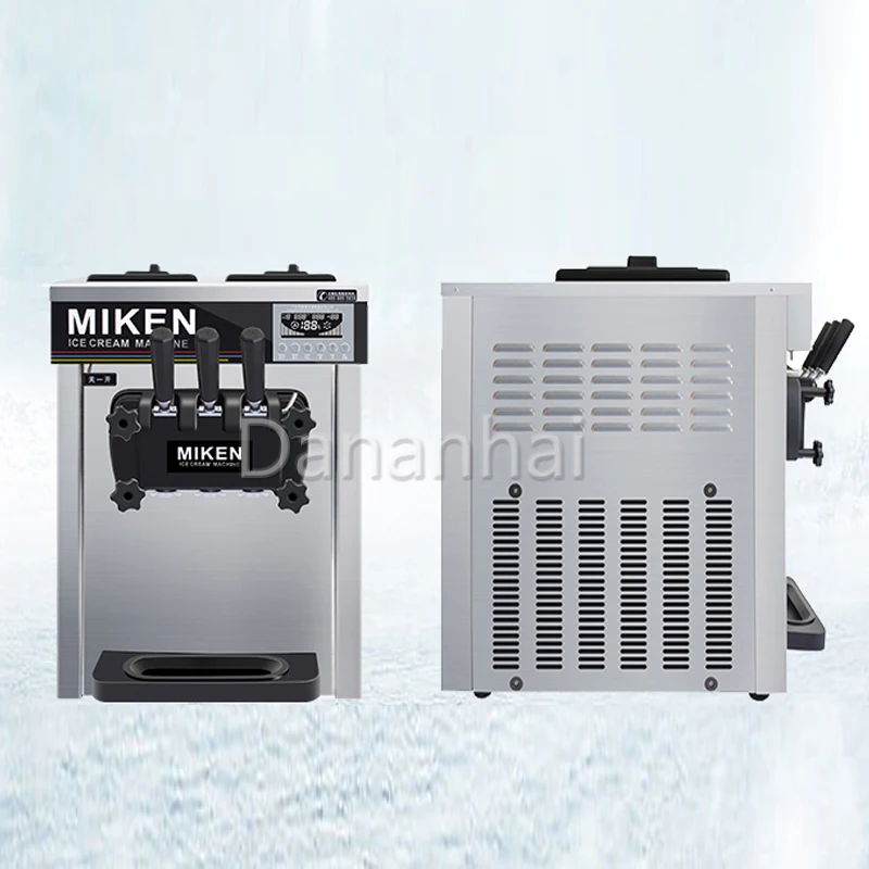 110V 220V Commercial Soft Ice Cream Machine Electric Large Capacity 3 Flavor Popsicle Machine