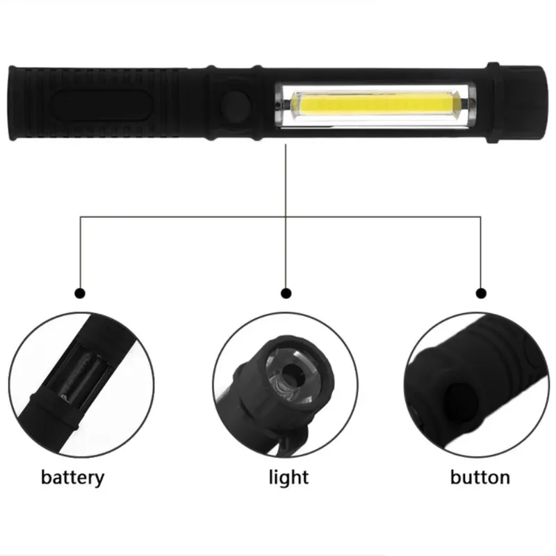 كشافات LED خفيفة الوزن USB صغيرة ، قلم جيب محمول ، ضوء مشبك للعمل ، طوارئ ، في الهواء الطلق ، فانوس مقاوم للماء مع مغناطيس