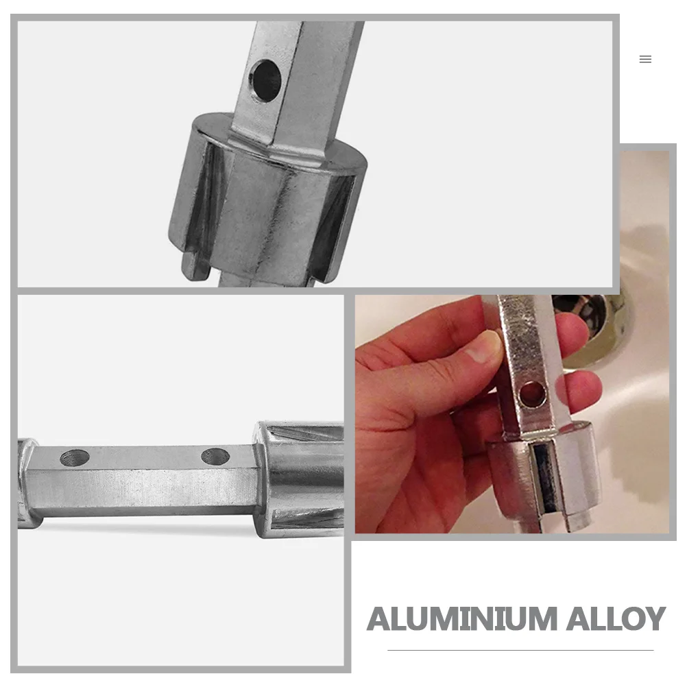 

2Pcs Tub Drain Removal Tools Heavy Duty Aluminum Ratchet Wrenches Bathtub Drain Remover Portable Plumbing Tool