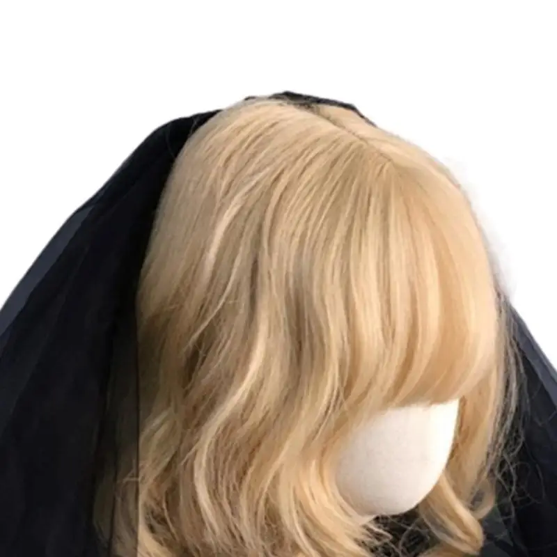 652F Halloweenowa opaska do włosów z welonem Ciemna Kwiatowa opaska na głowę Party Akcesoria Cosplay