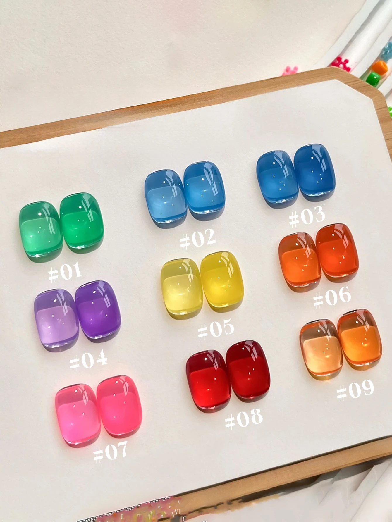 MIANEL 12 مللي 1-9 قطعة طلاء أظافر جل زجاجي كاندي مع تأثير عين القط 2025 مبيعاً طلاء أظافر زجاجي حلوى الدوبامين الأكثر مبيعًا #1