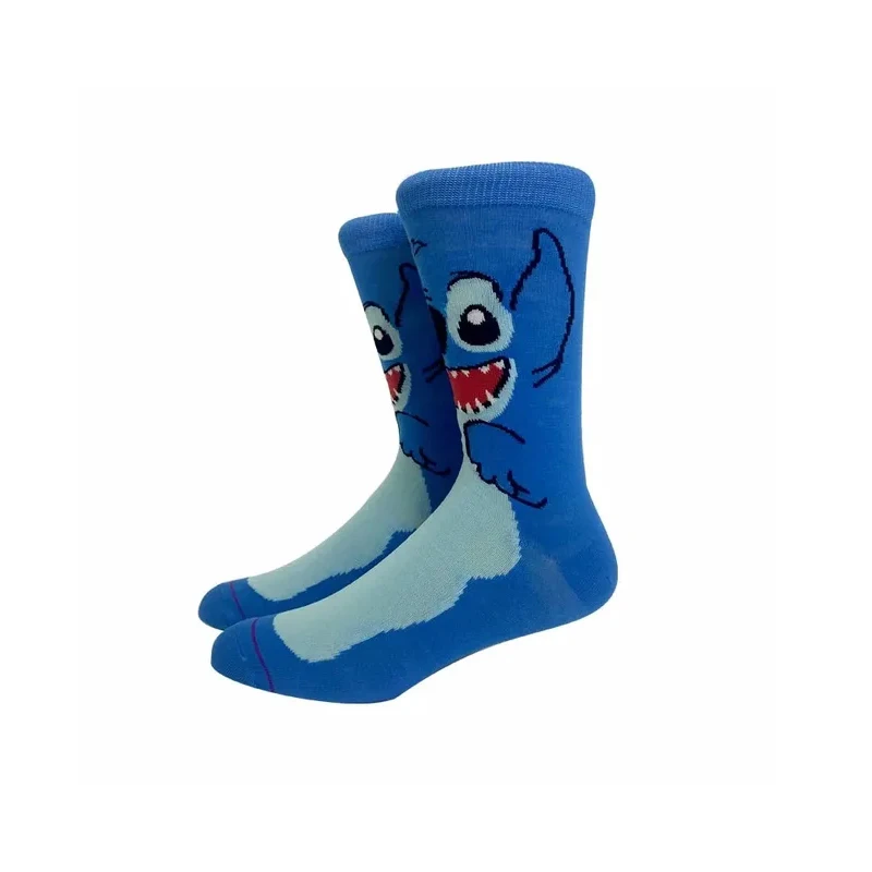 Disney Stitch Socks Cartoon Anime Movie Stitch Autumn Winter Stocking Cartoon Long Sock Girl Cotton Home Warm Sock Birthday Gift