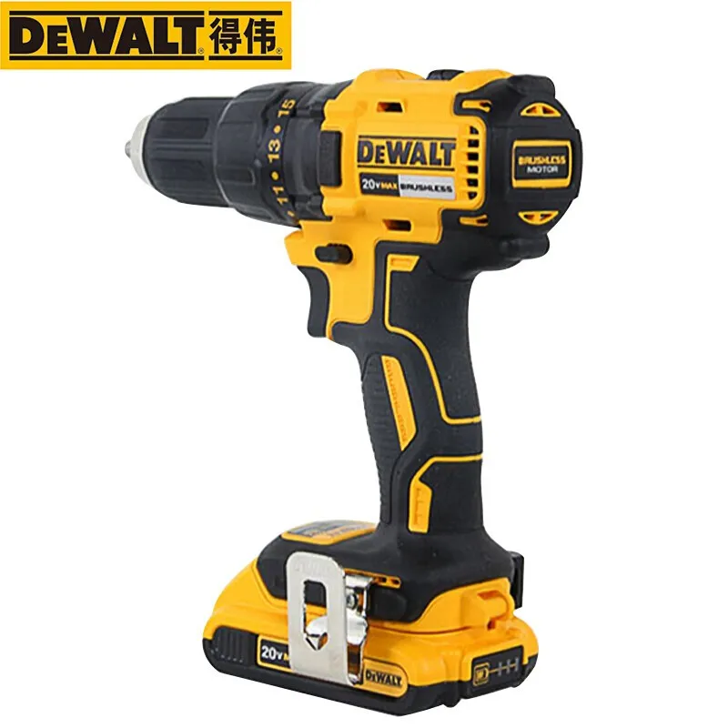 DEWALT литиевая батарея 20 в перезаряжаемая бесщеточная бесступенчатая сменная скорость многофункциональная электрическая дрель отвертка DCD777