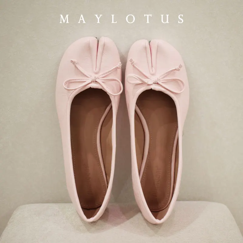 New Women Flats Soft Ballet Shoes Slip On Loafers Soft Moccasins Tabi Ninja Casual Shoes Mujer Ladies Shoes Bow Knot Mujer