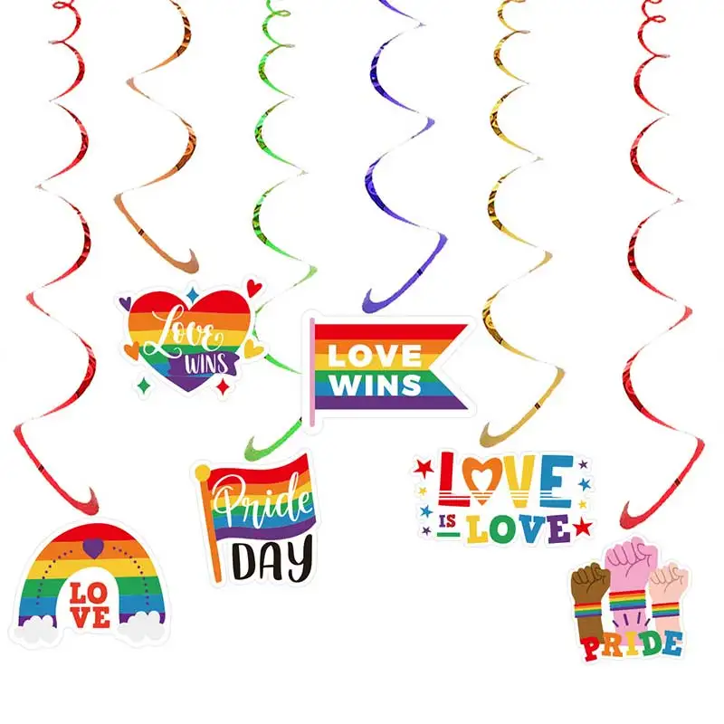 Pride Day Disposable Tableware Girl Boy birthday Party Supplies Decoration Balloon Banner Sling backdrp