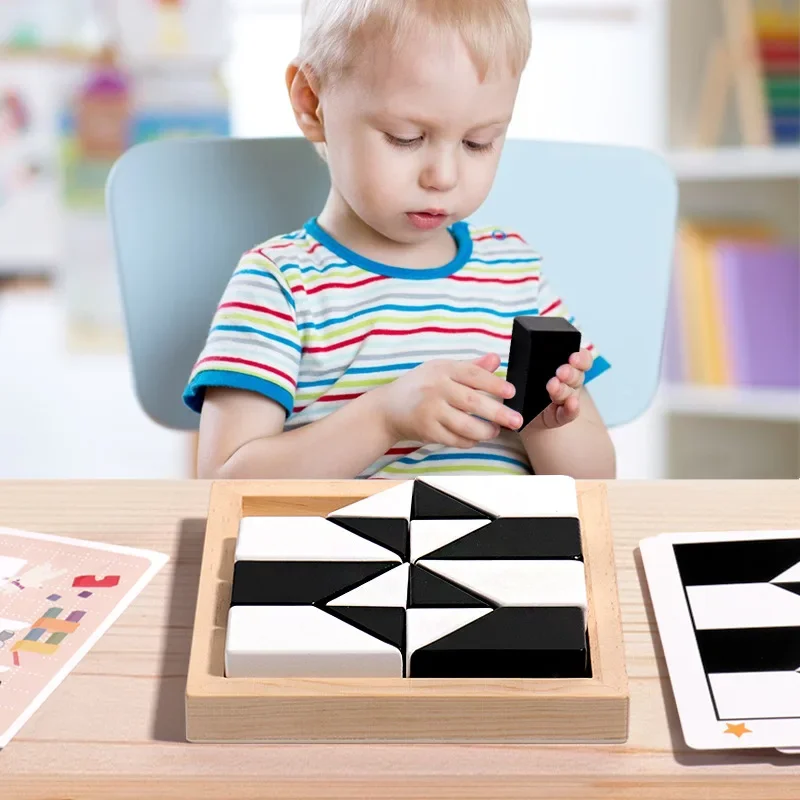 Diy Houten Huid Puzzel Speelgoed Montessori Logisch Denken Training Hidng Blokken Bordspellen Educatief Speelgoed Voor Kinderen Kinderen Kinderen