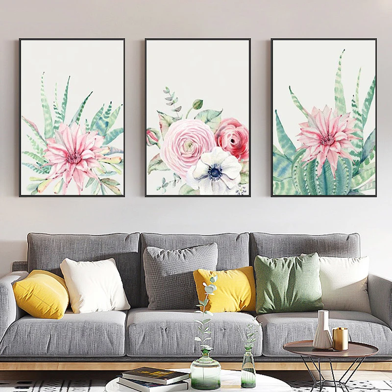 

GATYZTORY Painting By Number Flowers 3pcs Drawing On Canvas HandPainted Art Gift DIY Pictures By Number Kits Home Decor