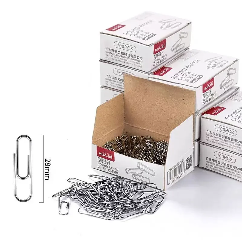 200PCS Paper Clips Metal Silver Paper Clips for Paperwork Stainless Steel Bookmark Paperclips Organizers Office School Supplies