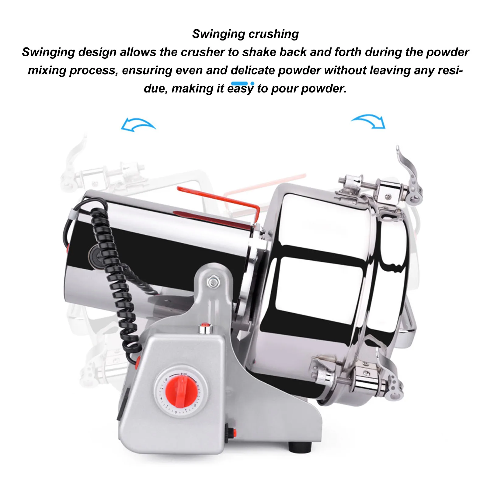 Electric Grinding Machine 3000W Electric Coffee Grinder Stable Multi Purpose 1000g Electric Bean Grinder Easy To Clean Swing