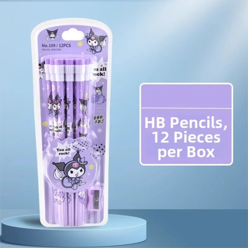HECI | Cute Pink Round Pencil with Cap Eraser Cartoon Style
