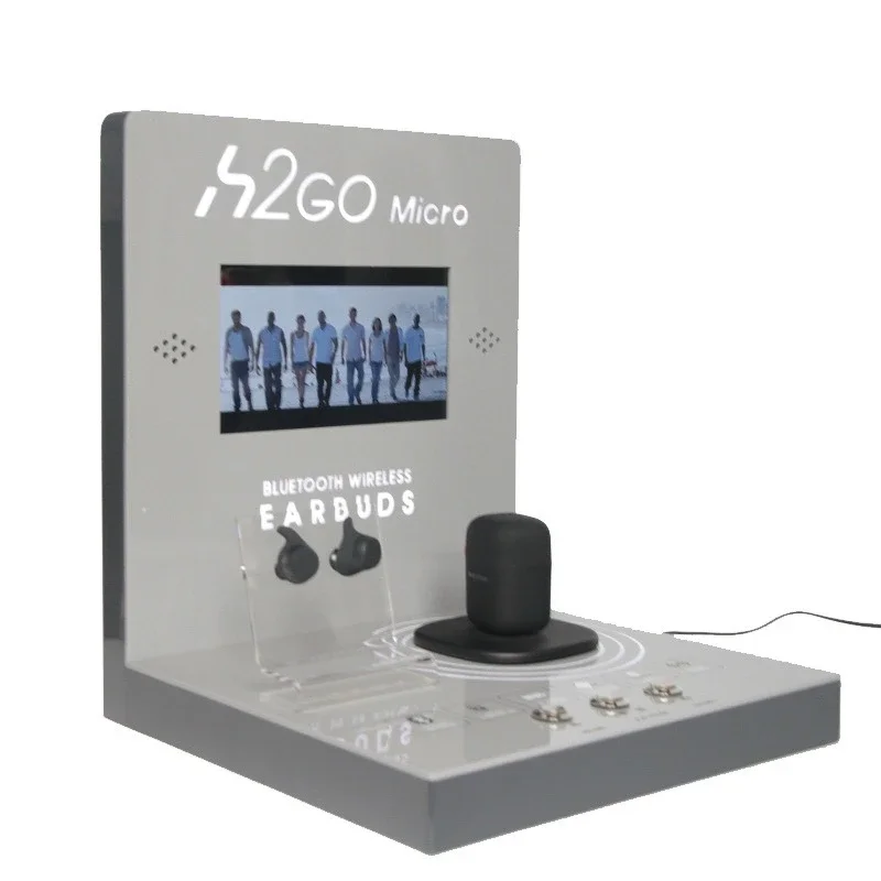 

Bluetooth headset display stand, electronic digital product display stand, can play video