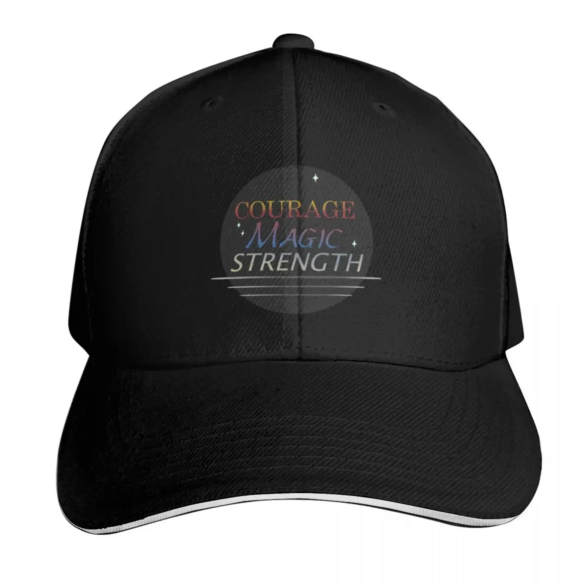 COURAGE MAGIC STRENGTH Baseball Cap Vintage Retro Embroidered Lightweight Packable Gift for Him Her