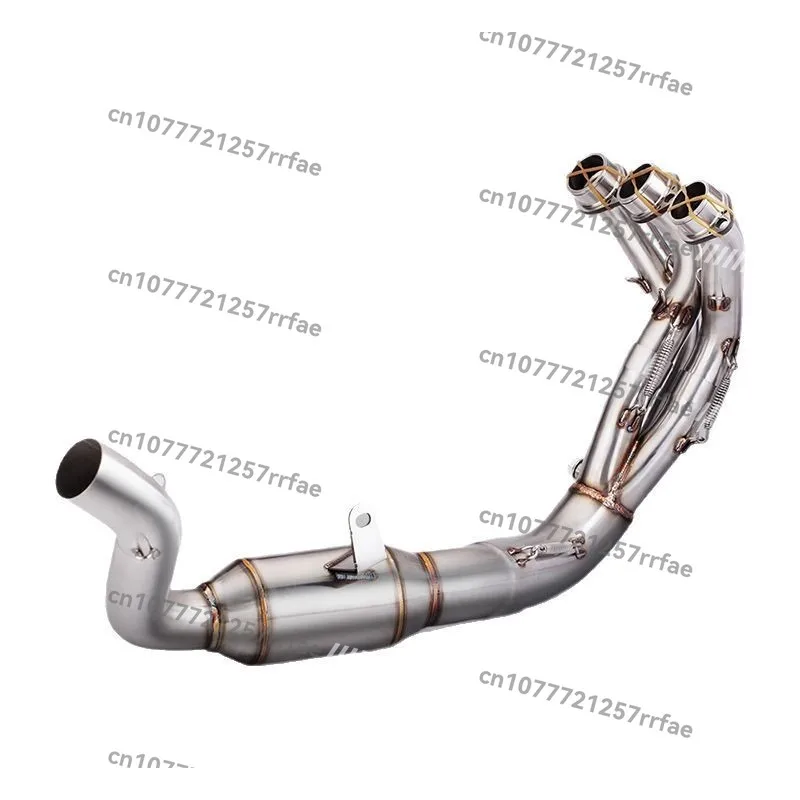 Applicable to motorcycle MT09 modified exhaust pipe, stainless steel/titanium alloy front section 51mm diameter, non-destructive