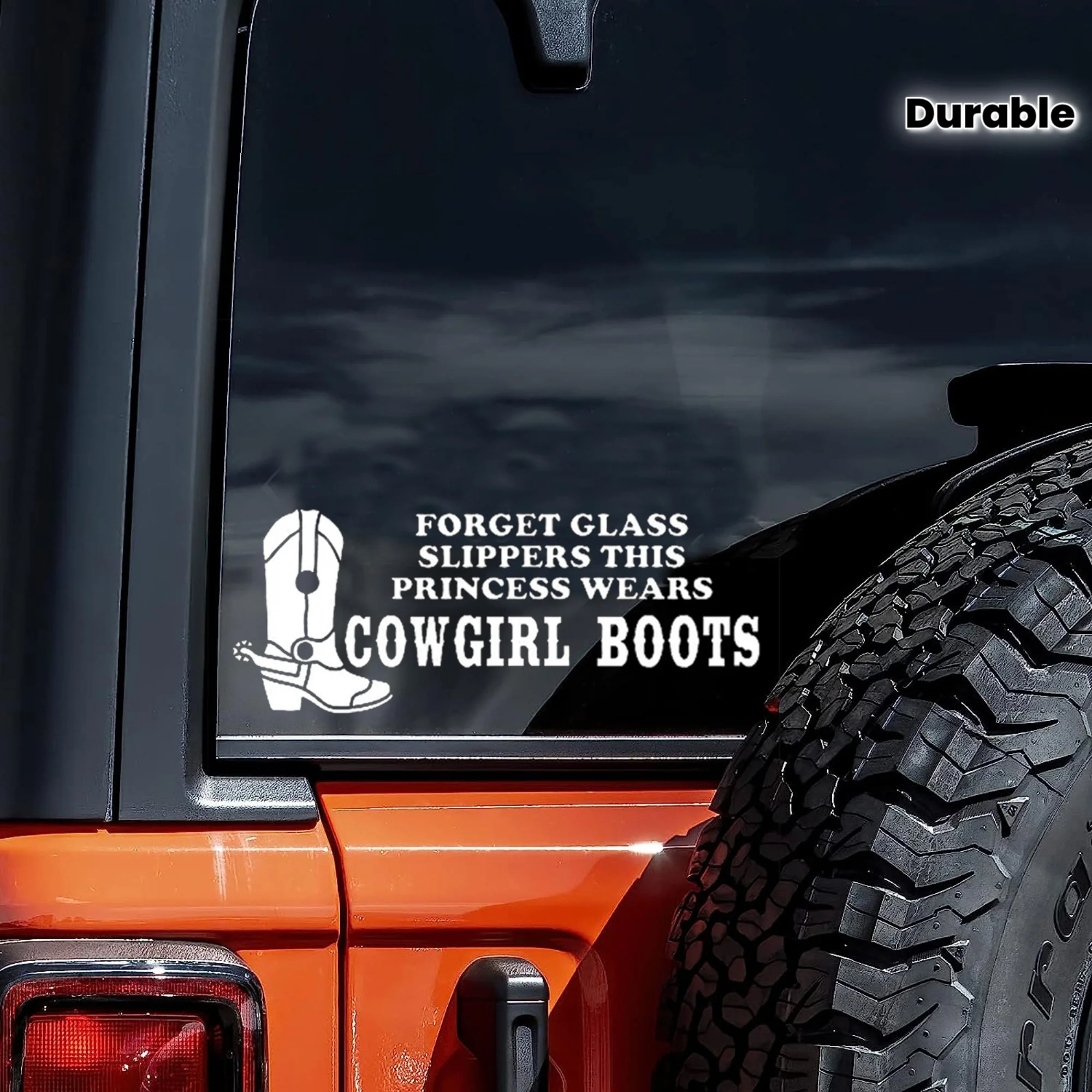 1 Pc Princess Denim Boots Stickers, Waterproof Vinyl Decals for Car Window