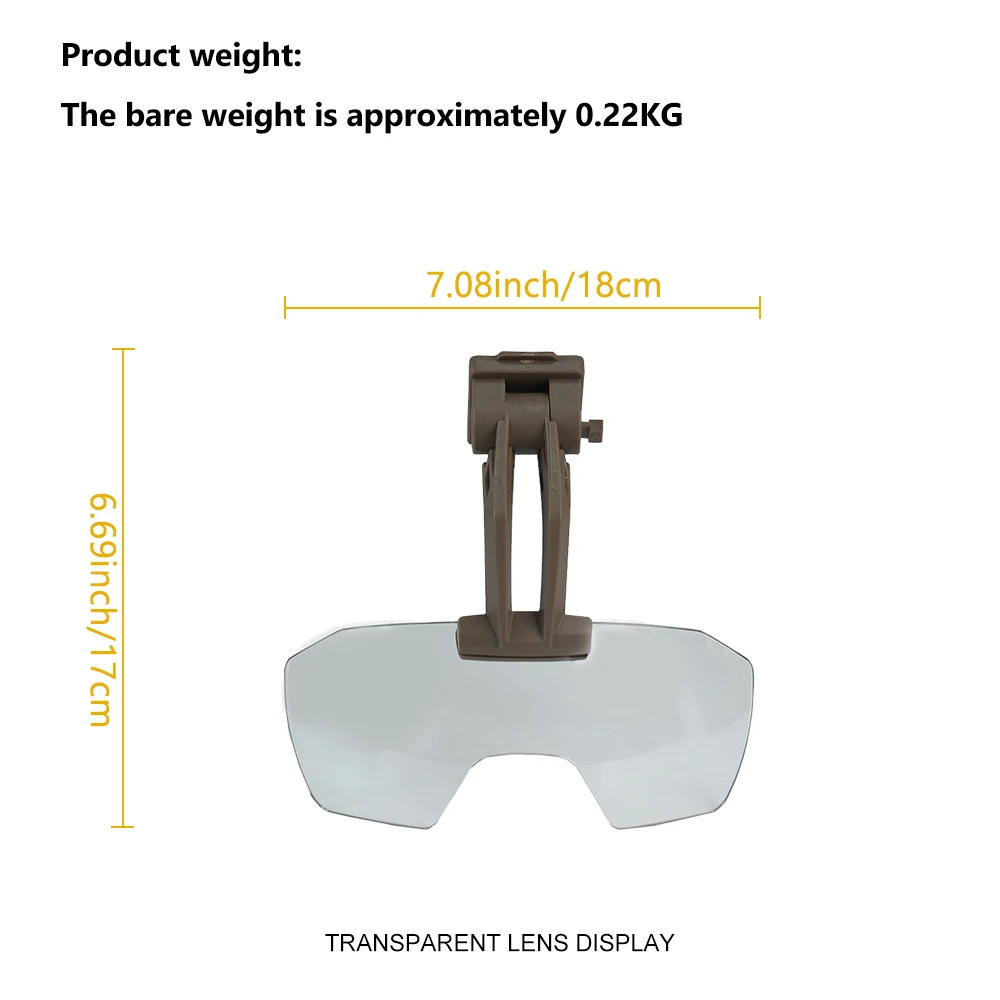 BOOIU 리비전 고글 - 프레임리스 & 쉬운 설치 |   야외 활동 및 에어소프트